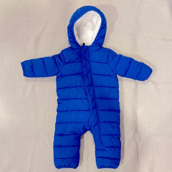 Primary Baby Parker Puffer Suit - Blue, 6-12 Months - Picture 3 of 5
